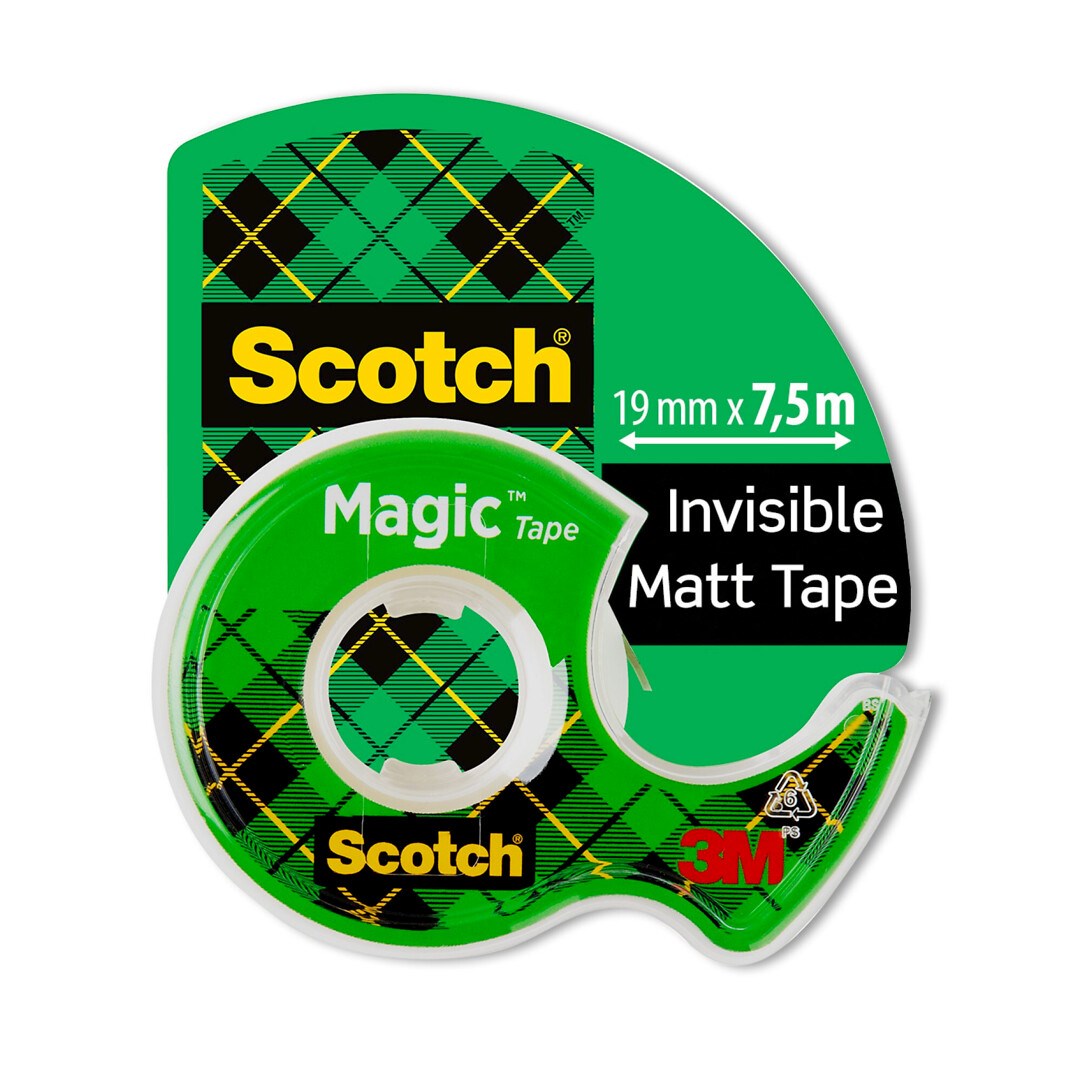 Asiakirjateippi 19 mm x 7,5 m + katkoja 3M Scotch Magic Invisible 810