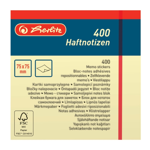 VIESTILAPPU 75X75 MM 400 KPL KELTAINEN
