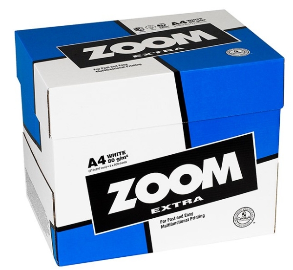 Kopiopaperi A4 80g, Kääreetön 2500 arkkia, Zoom Extra Express