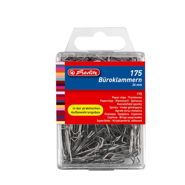 PAPERILIITIN 26 MM 175 KPL METALLI