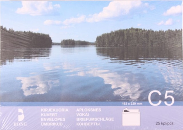 KIRJEKUORI C5 25 KPL TARRASULJENTA VALK. IKKUNA 60×90 mm
