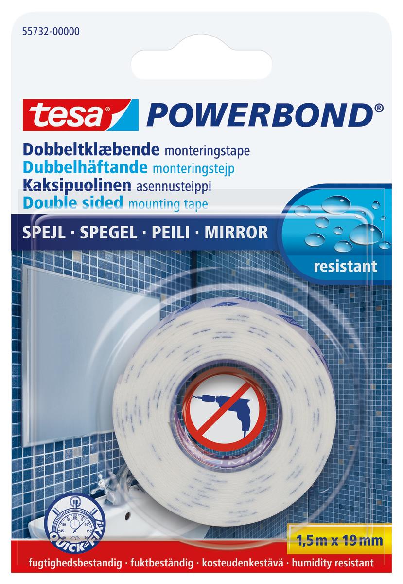 Asennusteippi 2-puoleinen, peili 19mm X 1,5m TESA powerbond