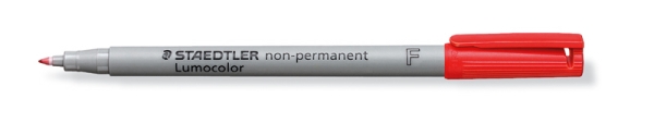 MERKINTÄTUSSI 0,6 MM F VESILIUKOINEN PUNAINEN STAEDTLER 316-2