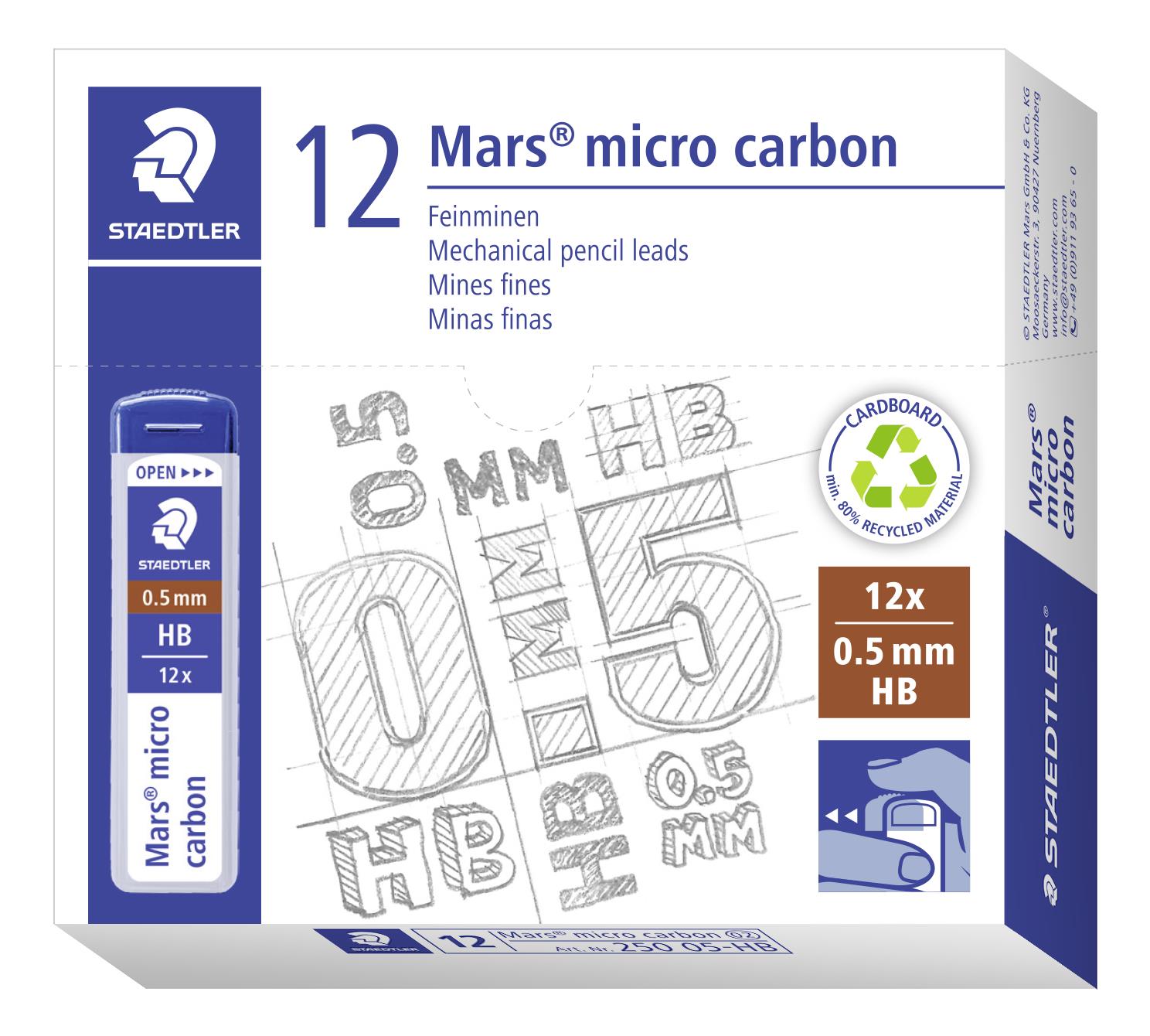 LYIJYT 0.5 MM HB 12 KPL MARSMICRO STAEDTLER - Image 2