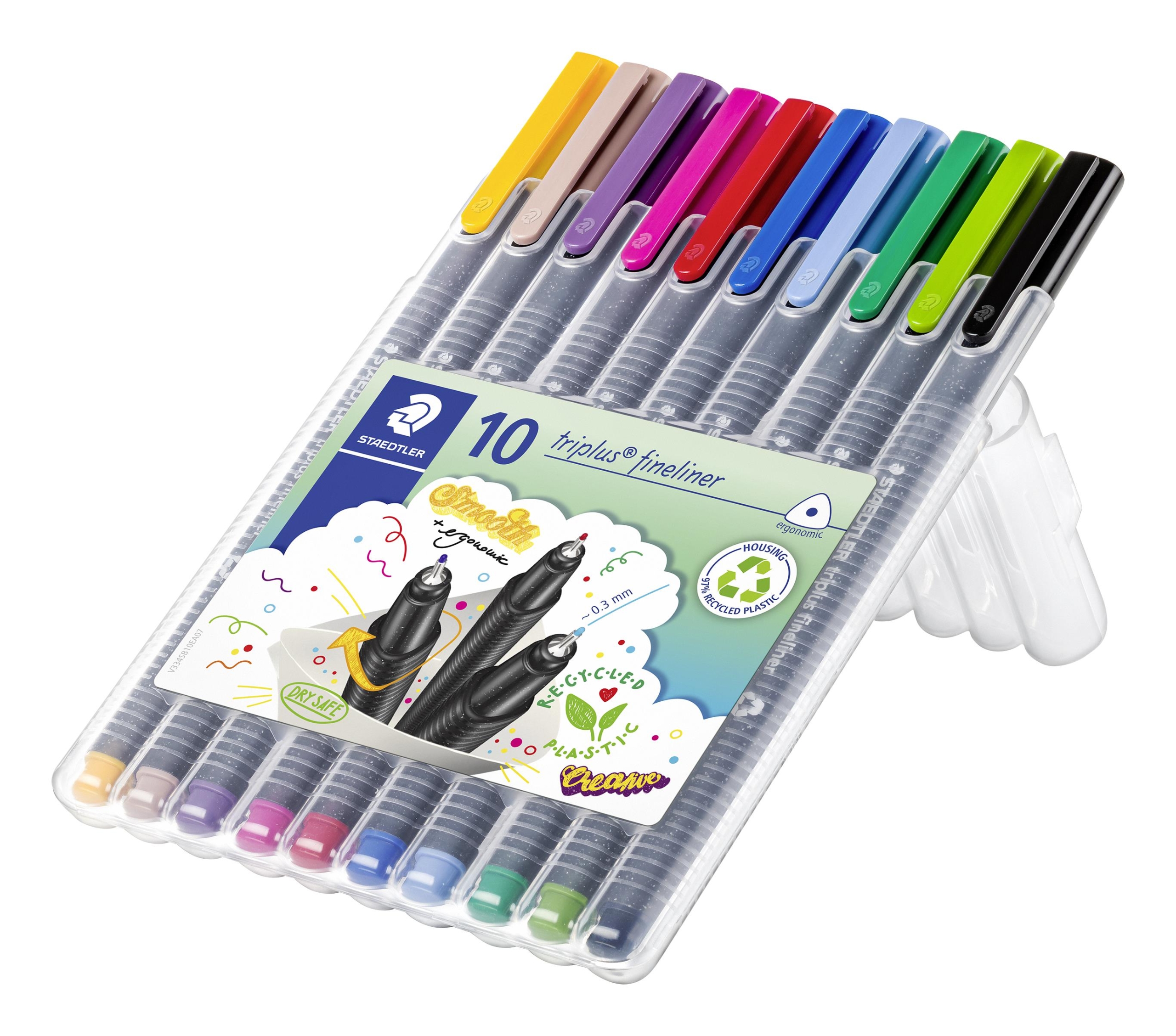 KUITUKÄRKIKYNÄ 0,3 MM 10 KPL VÄRILAJITELMA 334 STAEDTLER - Image 2