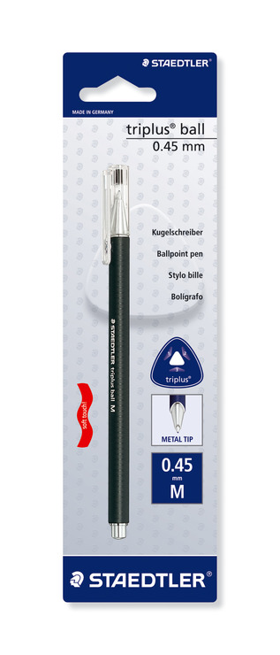 KUULAKYNÄ 431 0.45 MM TRIPLUS MUSTA STAEDTLER M-9 BKD
