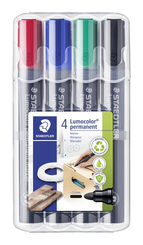 MERKINTÄTUSSI 2 MM LUMOC. STAEDTLER 4 KPLVÄRILAJITELMA