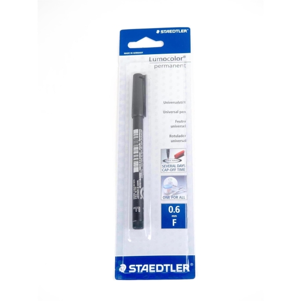 MERKINTÄTUSSI 0,6 MM F SPRIILIUKOINEN MUSTA BLISTER STAEDTLER