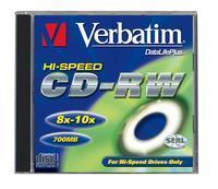CD-RW DATALIFEPLUS 1 KPL 700 MB 8-12xSPEED VERBATIM