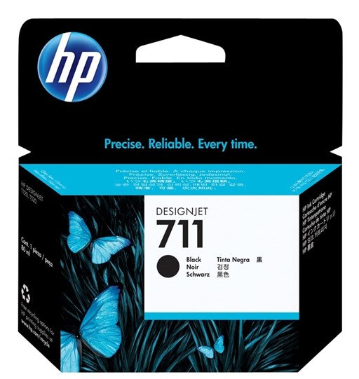 Värikasetti mustesuihku HP 711 DesignJet T120 musta