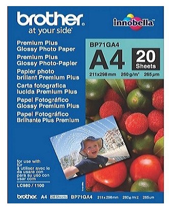 Valokuvapaperi Brother Glossy A4/20 arkkia