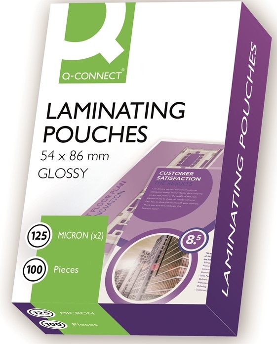 Laminointitasku 54X86mm 125mic/100 kpl