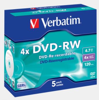 DVD-RW 1 KPL 4X 4,7 GB MATT SILVER VERBATIM - Image 2
