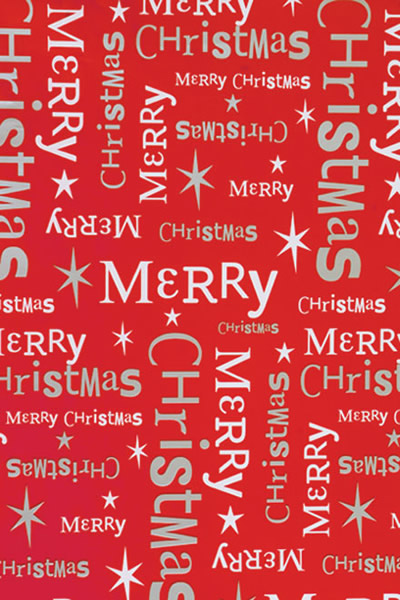 JOULULAHJAPAPERIRULLA 57 CM 154 M MERRY CHRISTMAS