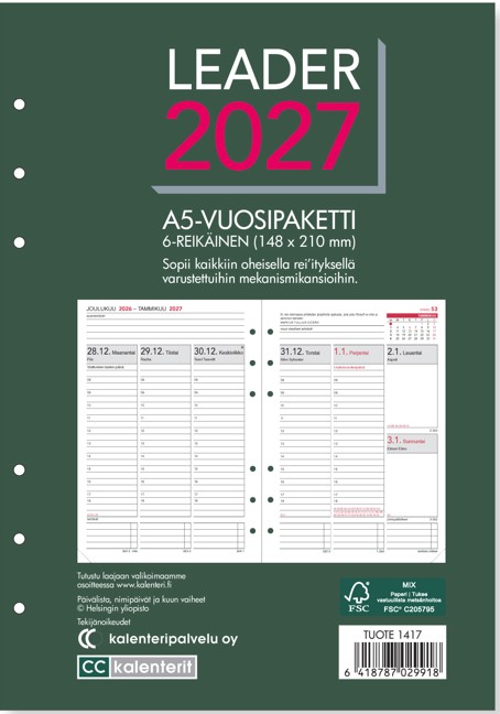 VUOSIPAKETTI A5 LEADER 2027 6-REIK. (1417)