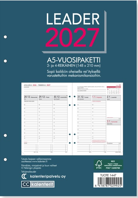 VUOSIPAKETTI A5 LEADER 2027 2/4-REIK. (1447)