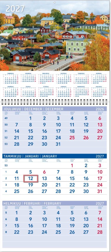 SEINÄKALENTERI TRIPLANNER SUURI 2027 (5107)