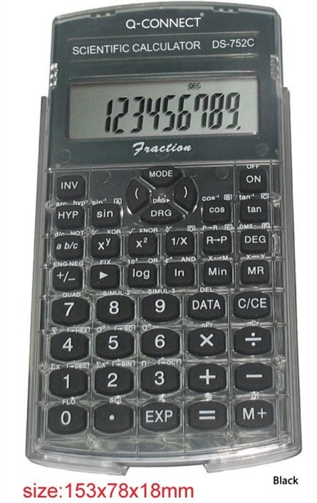 Funktiolaskin DS-752C Q-CONNECT, 15,3×7,8×1,8 CM