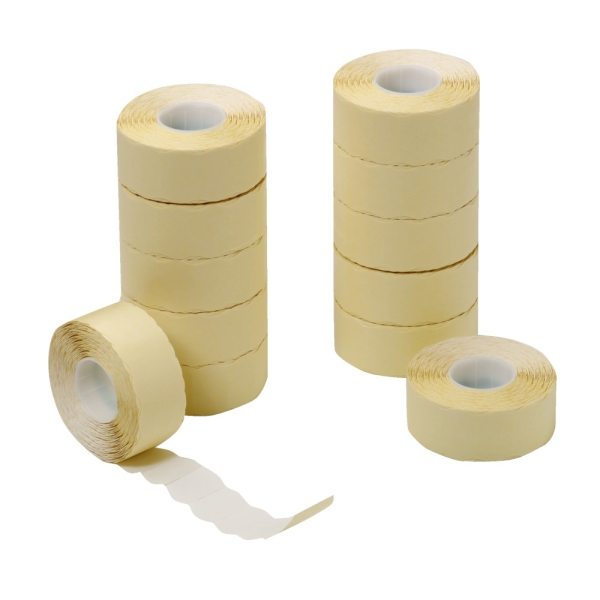 Hinnoitteluetiketti 26×16 mm 12rll/ltk valkoinen pysyvä liima Herlitz