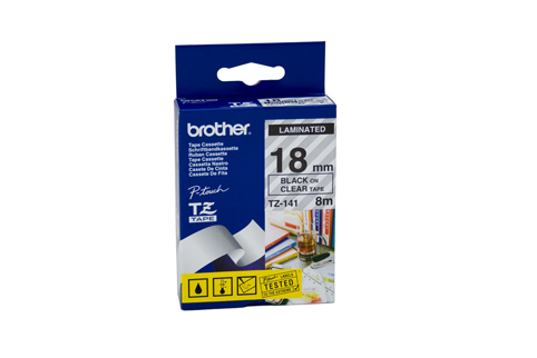 BROTHER 18MM/8M TARRANAUHA MUSTA/KIRKAS TZE141