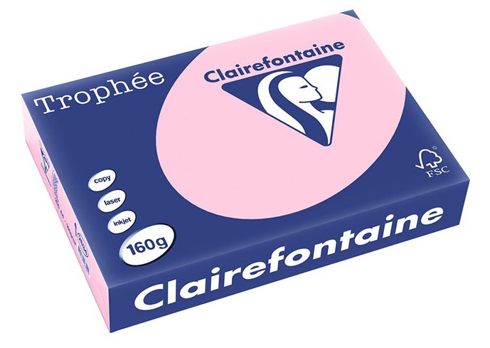 Kopiopaperi A4 160g 250 arkkia pinkki Trophee 2634