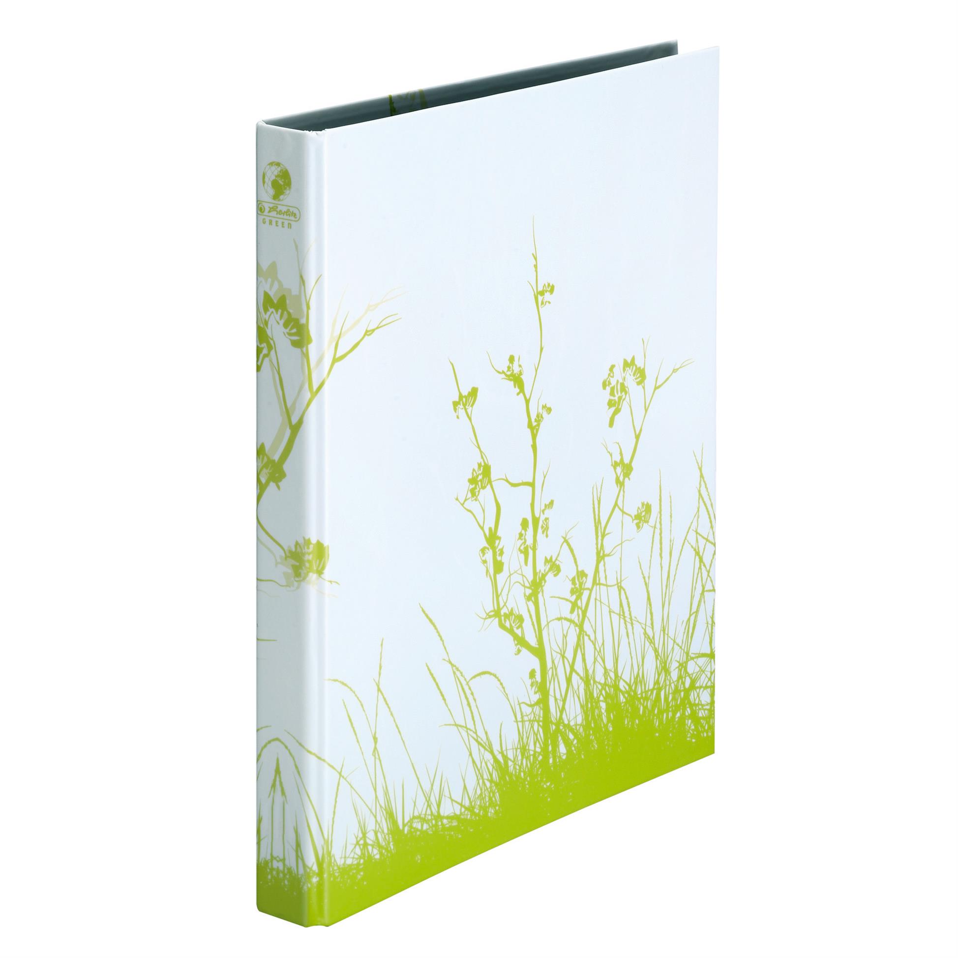 RENGASKANSIO A4 25 mm GREEN VALKOINEN HERLITZ (GE)