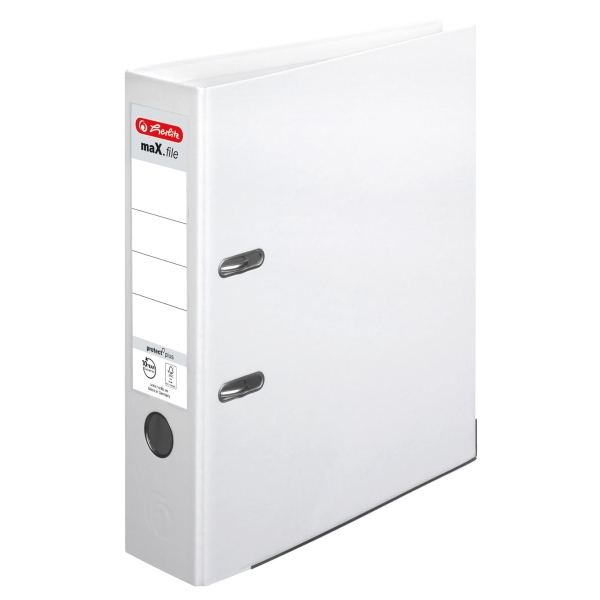 MAPPI A4 8 CM PP PROTECT PLUS VALKOINEN HERLITZ