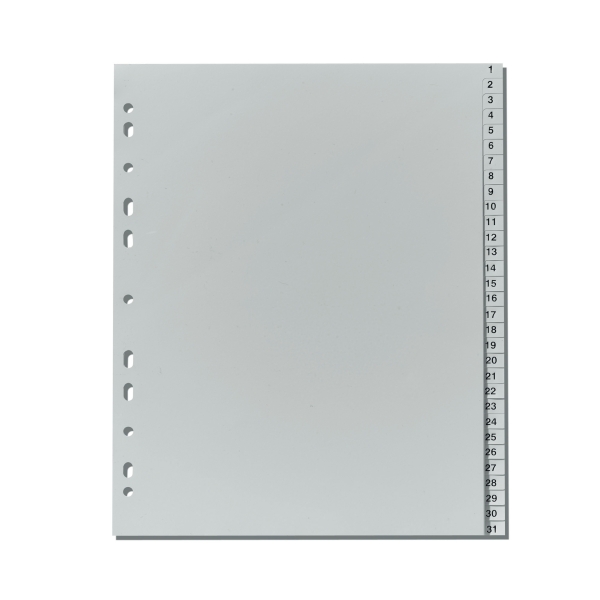 KANSIOREKISTERI A4 PP 1-31 24,0×29,7 (ylileveä) (GE)
