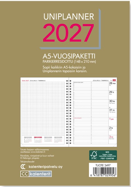 VUOSIPAKETTI UNIPLANNER 2027 WIREOITU (2497)