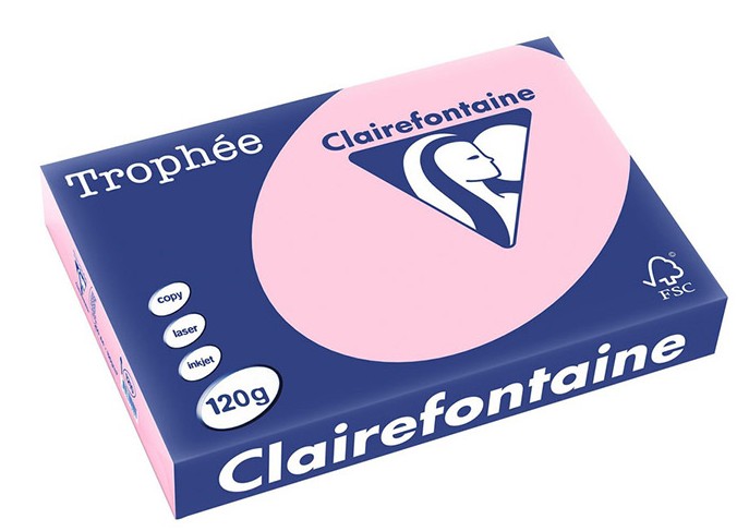 Kopiopaperi A4 120g 250 arkkia, pinkki, Trophee 1210