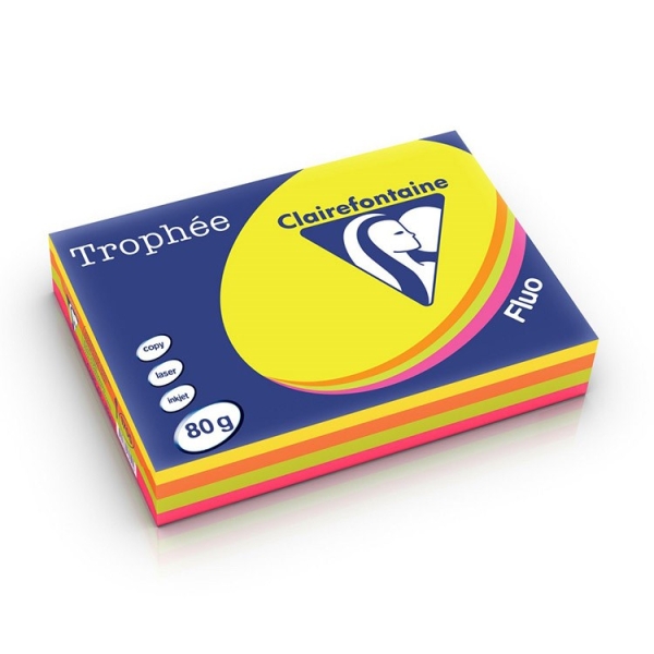 Kopiopaperi A4 80g värilajitelma neon, Trophee 1705