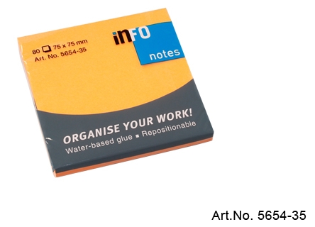 VIESTILAPPU 75X75 MM 80 KPL KIRKAS ORANSSI
