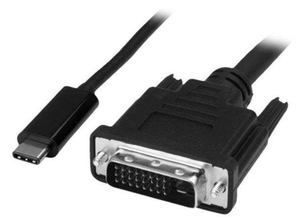 Sovituskaapeli USB-C-DVI, 2 m, (adapteri)