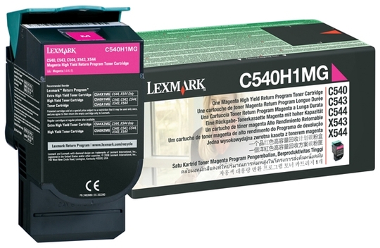 Lexmark C54x/X54x magenta 2 000 s., palautuskasetti (C540H1MG)