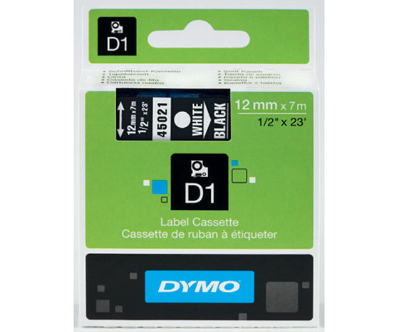 Dymo D1 12MMX7M VALK/MUSTA (45021/S0720610)