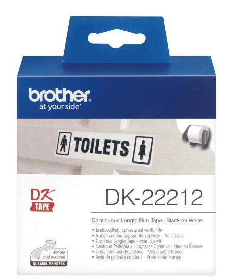 BROTHER QL-SARJA, 62MMx15,2M TARRARULLA, VALKO/MUSTA, FILMI (DK22212) - Image 2