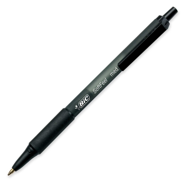 KUULAKYNÄ 12 KPL/RAS MUSTA BIC SOFT FEEL CLIC GRIP