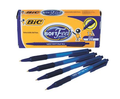 KUULAKYNÄ 12 KPL/RAS SININEN BIC SOFT FEEL CLIC GRIP (837398)