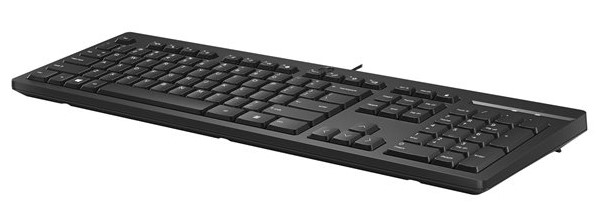 Näppäimistö langallinen, USB, HP 125, musta