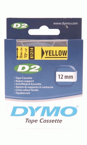 DYMO NAUHAKASETTI D2 12MMX10M KELTAINEN 61214 (GE)