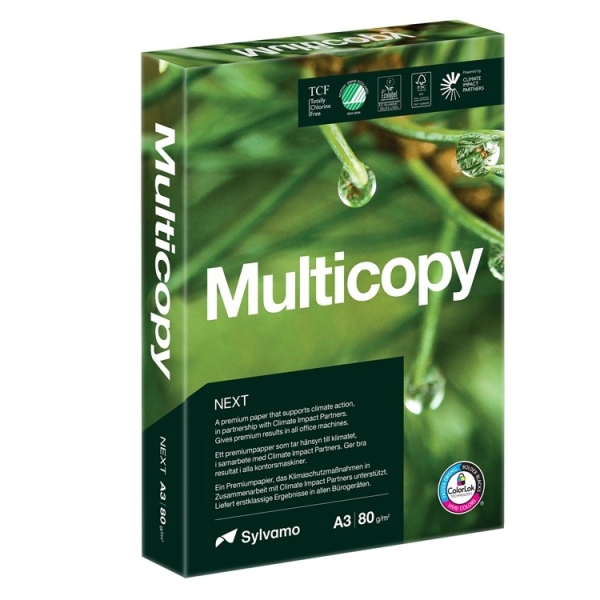 Kopiopaperi A3/80 g Multicopy Next, 500 arkkia FSC