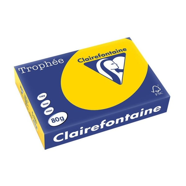 Kopiopaperi A4 80g 500 arkkia kullankeltainen Trophee 1780