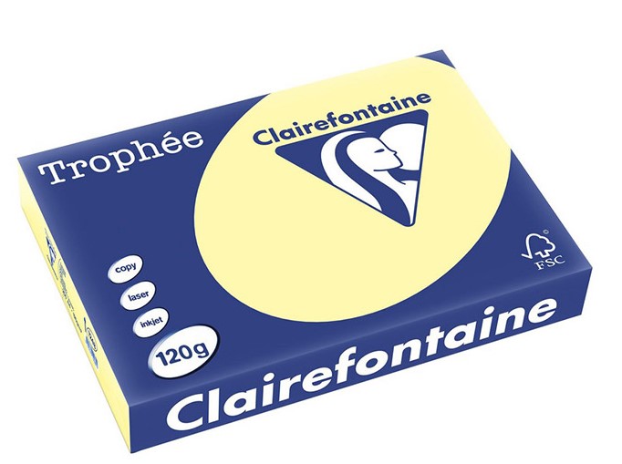 Kopiopaperi A4 120g 250 arkkia, kanariankeltainen Trophee 1248