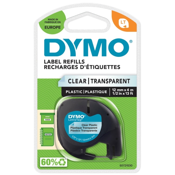 Dymo Letratag 12MMX4M MU/KIRKAS 16951 (S0721550)