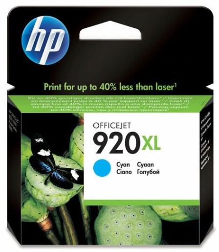 HP No 920XL CYAN SUURTUOTTO MUSTEPATRUUNA