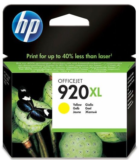 HP No 920XL KELTAINEN SUURTUOTTOMUSTEPATRUUNA