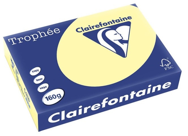 Kopiopaperi A4 160g 250 arkkia kanariankeltainen Trophee 2636