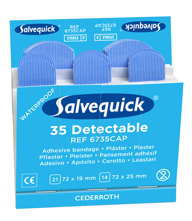 SALVEQUICK SININEN MUOVILAASTARI 6 KASETTIA x 35KPL (51030127)