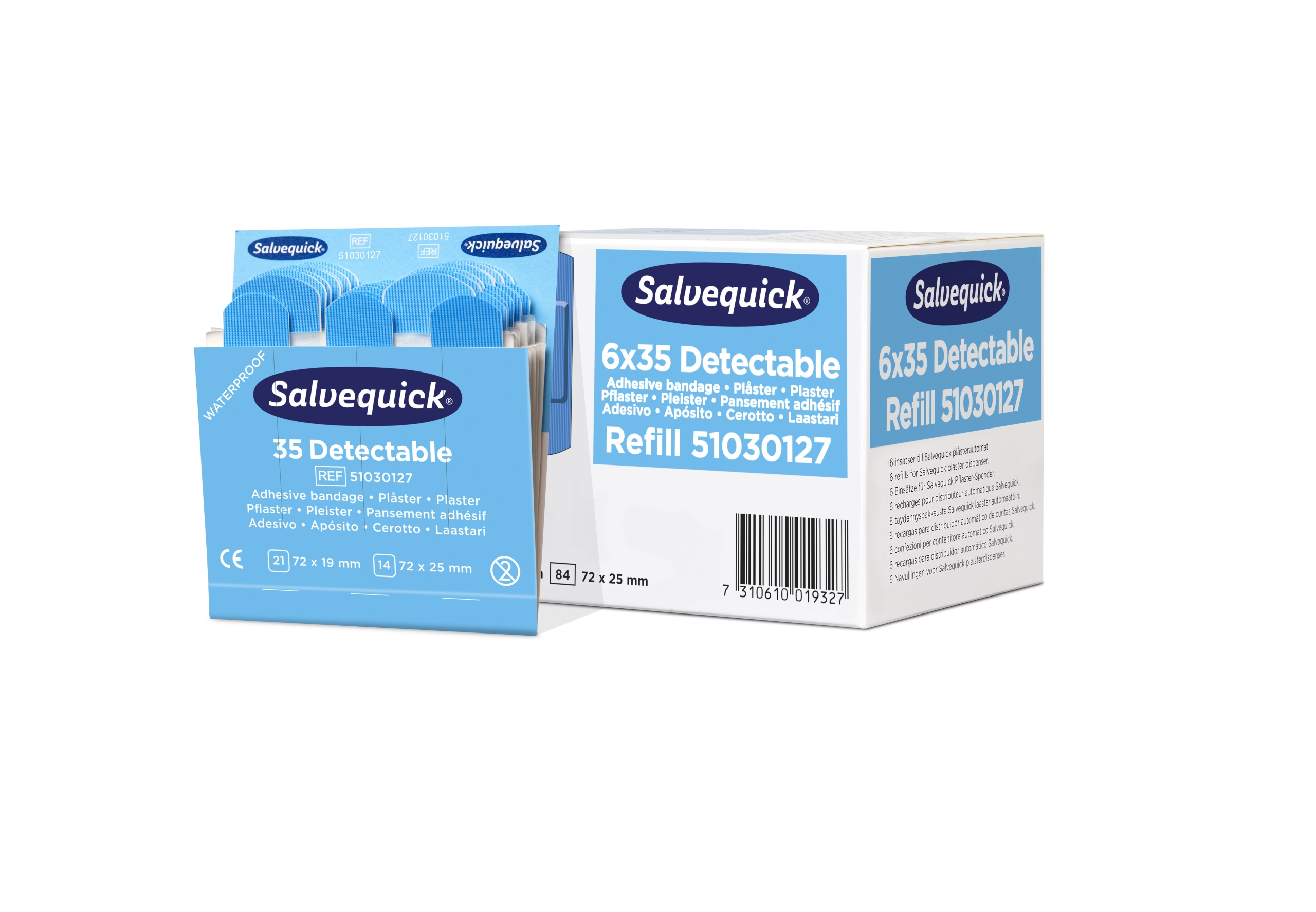 SALVEQUICK SININEN MUOVILAASTARI 6 KASETTIA x 35KPL (51030127) - Image 2