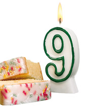 NUMERO KYNTTILÄ – 9